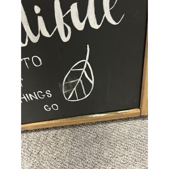 Two-Sided Hand Painted Autumn Sign 18”x21” - Picture 6 of 7